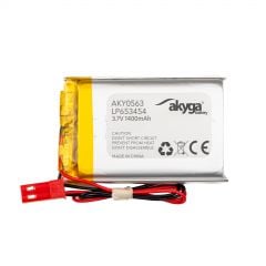 Batteria Li-Po LP653454 Akyga AKY0563 3,7V / 1400mAh PCM Connettore JST a 2 pin 150mm
