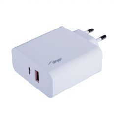 Caricabatterie AK-CH-15 USB-A  + USB-C PD 5-20V / max. 3.25A 65W Quick Charge 3.0