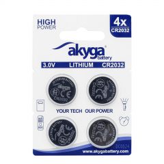 Batteria al litio CR2032 Akyga AKY2100 3V / 210mAh 4pcs