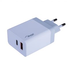 Caricabatterie USB AK-CH-13 USB-A + USB-C PD 5-12V / max. 3A 36W Quick Charge 3.0