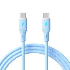 Cavo USB type C / USB type C 1m AK-USB-68 60W Silicone Blu