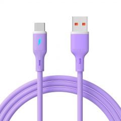 Cavo USB type C / USB A 1m AK-USB-65 Silicone Viola