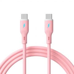 Cavo USB type C / USB type C 1m AK-USB-66 60W Silicone Rosa