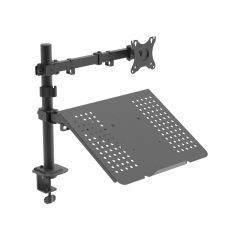 Braccio per monitor con tavolino per laptop AK-MB-04 VESA 75x75mm / 100x100 mm 15-32”