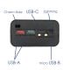 additional_image Custodia per power bank AK-BC-05 12x Li-Ion 18650 Caricabatterie wireless QIQC4+ PD 22,5 W