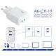 additional_image Caricabatterie USB AK-CH-19 2x USB-C PD 5-12V / max. 3A 40W Quick Charge 3.0