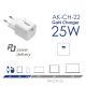 additional_image Caricabatterie AK-CH-22 USB-C PD 5-12V / max. 3A 25W Quick Charge 3.0 GaN